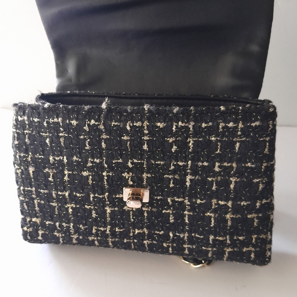 Badgley Mischka Boucle Tweed Shoulder Bag with Braided Chain - Picture 8 of 14